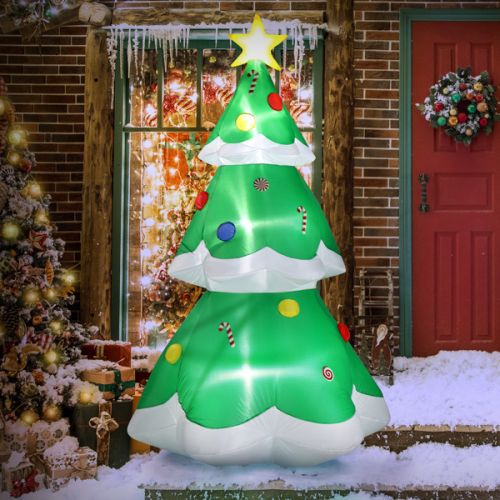6.9ft Christmas Tree With 4 LED Light Bundles And Pocket Inflatable Decoration 6.9ft Christmas Tree With 4 LED Light Bundles And Pocket Inflatable Decoration