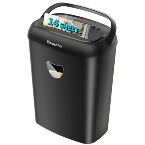 Cross Cut Paper Shredder,High-Performance,14-Sheet Capacity,6.6 Gallon Basket,P-4 Security-Jam Proof Heavy Duty Shredder For Home And Office Cross Cut Paper Shredder,High-Performance,14-Sheet Capacity,6.6 Gallon Basket,P-4 Security-Jam Proof Heavy Duty Shredder For Home And Office